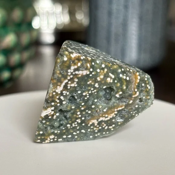 (Orbicular) Ocean Jasper Crystal Freeform OBJ - Picture 14 of 17